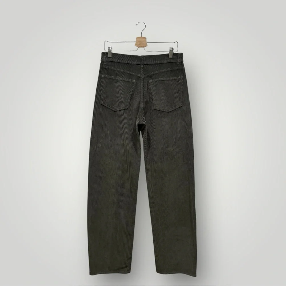 Madewell The Balloon Pant in Corduroy Graphite‎ Green Sz 29 Sample